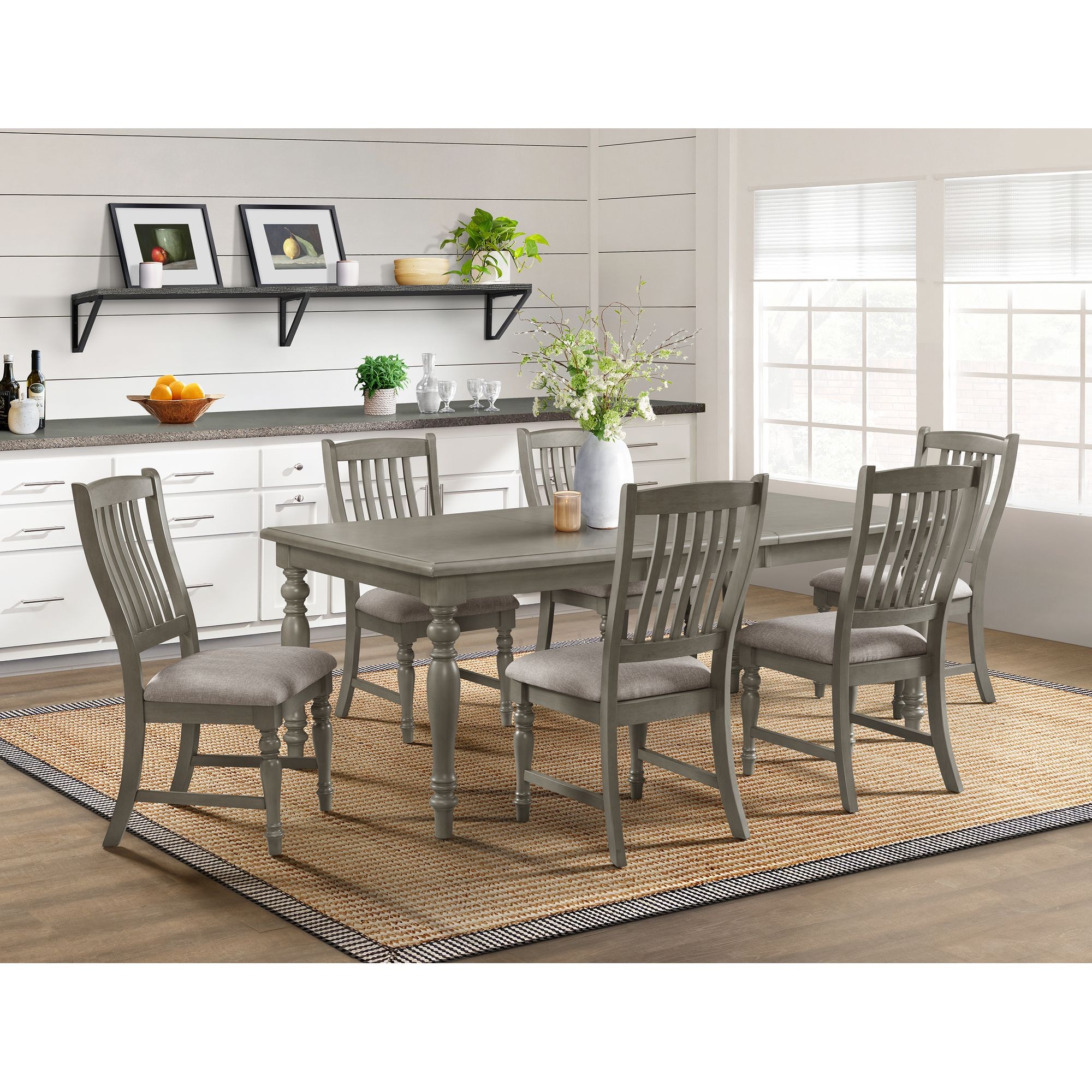 Weathered gray dining online set